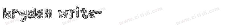 brydan write字体转换